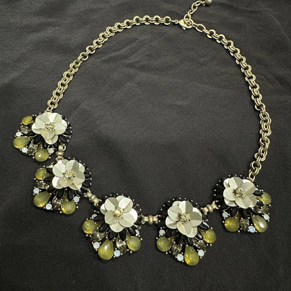 Beaded Black and Gold Necklace